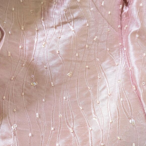 Alex Evenings Petite 4P Pink Shimmer Beaded Dress Jacket 2-PC Formal Cocktail - Picture 10 of 16